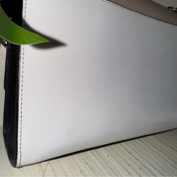 Kate Spade Carson Saffiano Leather Convertible Crossbody Warm Beige Multi Gold - Picture 13 of 16